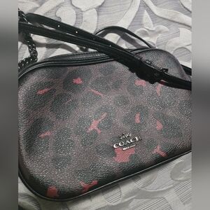 Coach Black and Red Crossbody Bag
